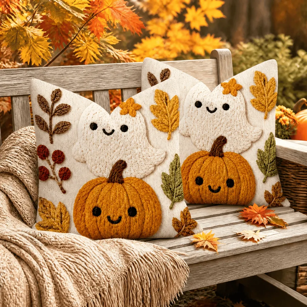 2026 Halloween Autumn Sofa Pumpkin Pillowcase And Cushion Cover（45 * 45CM）
