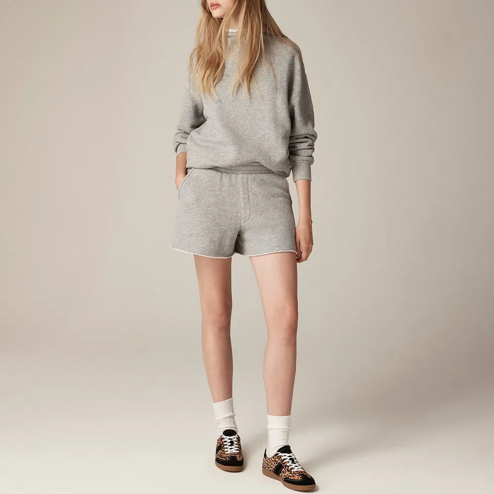 Gray Terry Stretch Sweatshorts