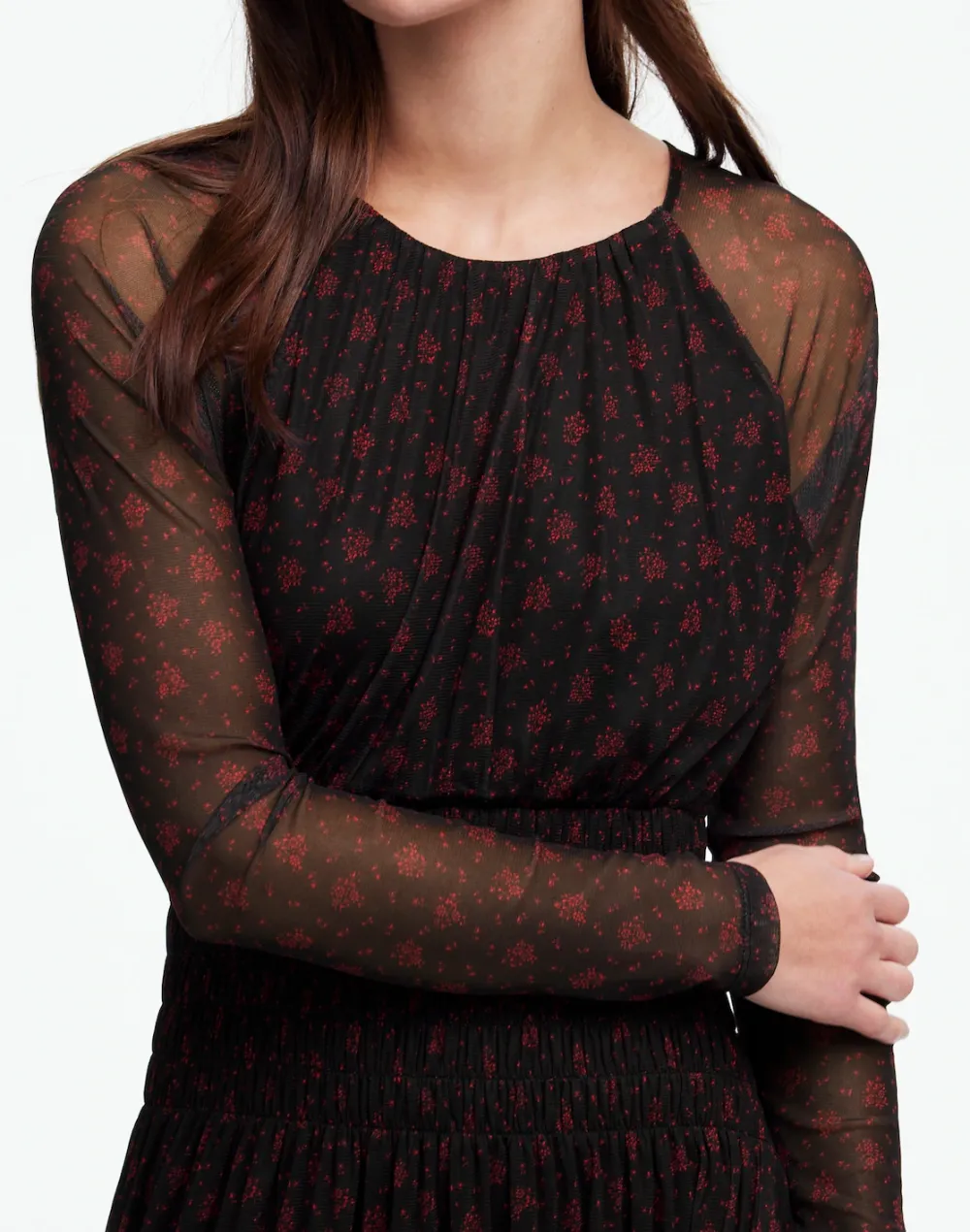 Smocked Midi Dress In Floral
