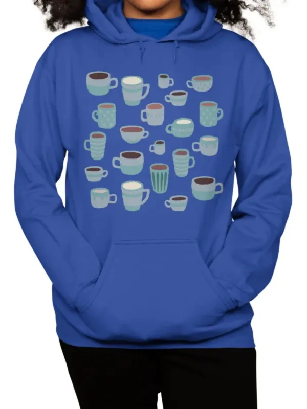 Cup Print Casual Hoodie