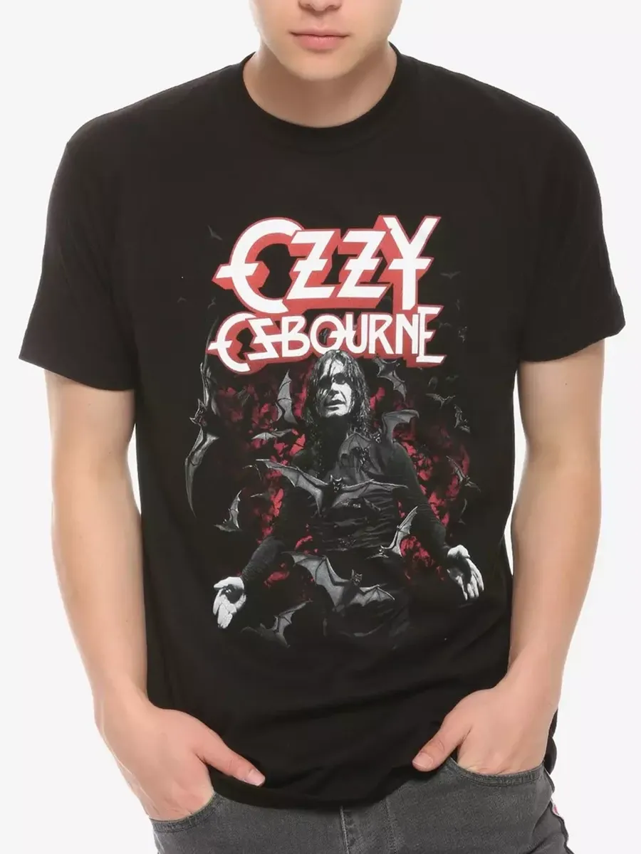 Ozzy Osbourne Bat Pattern T-Shirt