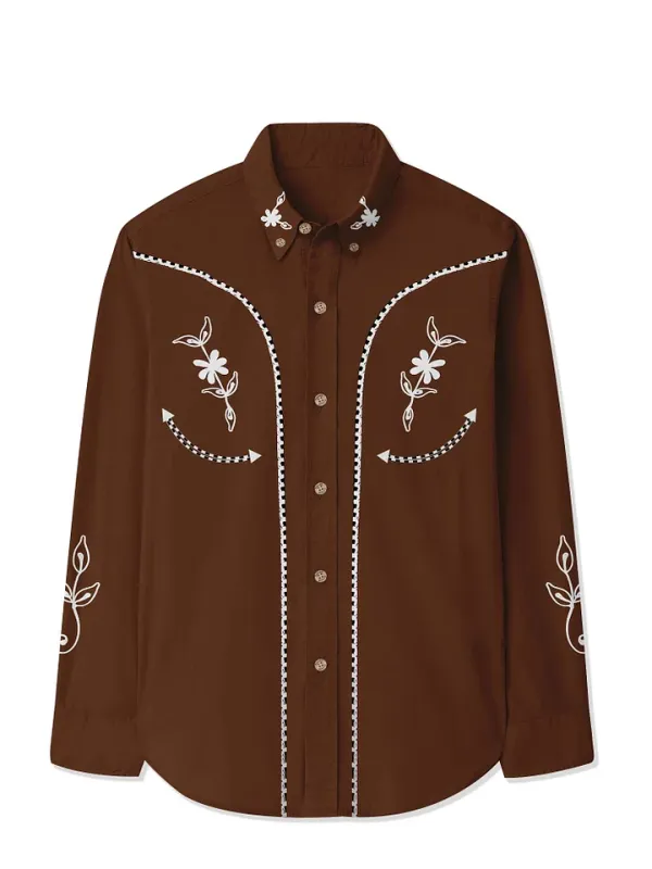 Western Classic Cowboy - 100% Cotton Long Sleeves Shirt