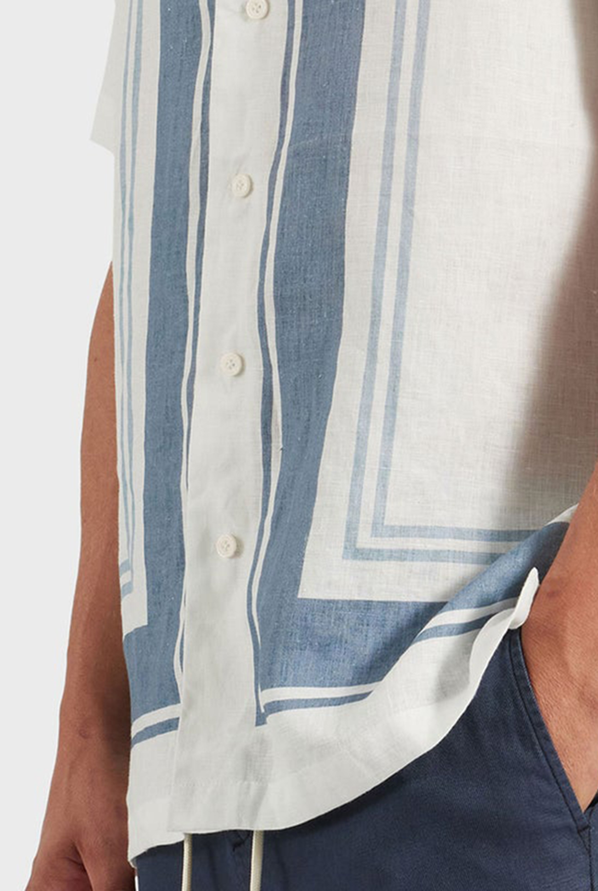 Charlie Short Sleeve Shirt-White/peach