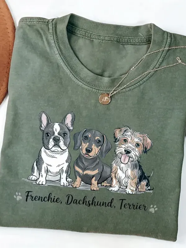 Comfort Colors Cute Dog Retro T-Shirt