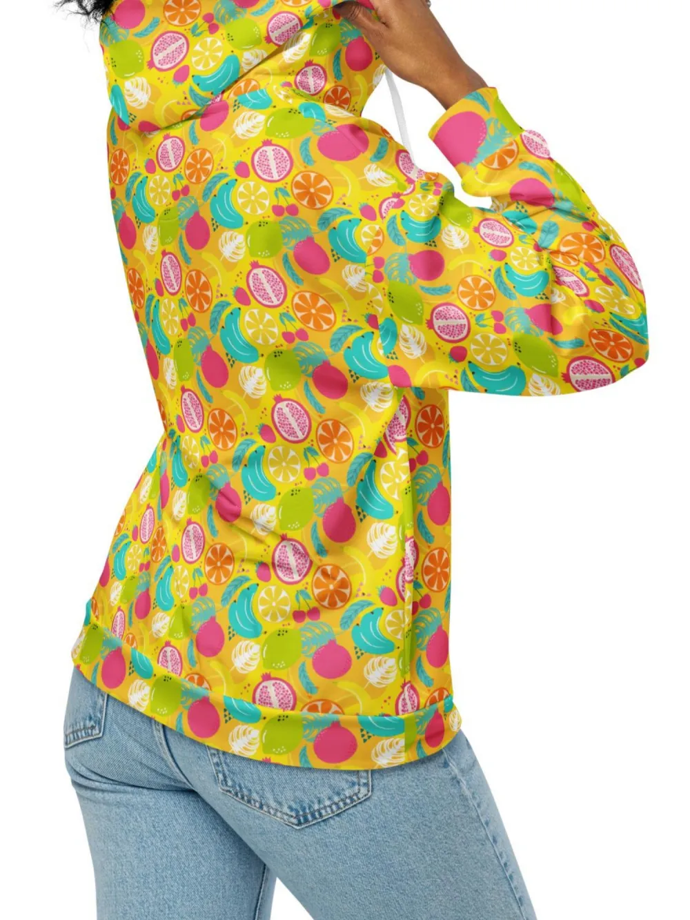 Vibrant Fruit Pattern Hoodie