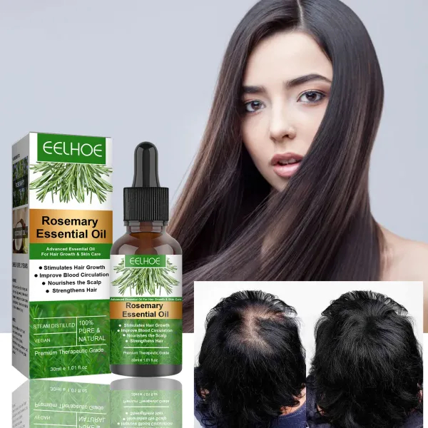 EELHOE  Natural plant extract rosemary hair care essential oil, gentle maintenance of scalp, soft and shiny hair, natural fluffy and healthier-$LA