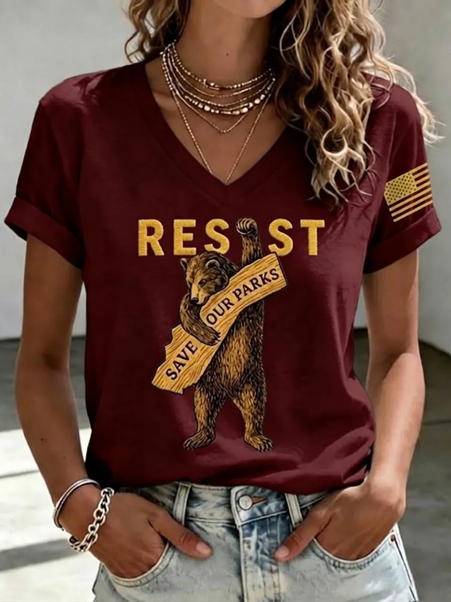 Women'S Save Our Parks Printed T-Shirt