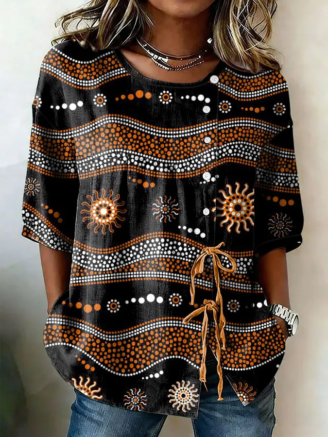 Women's Australian Aboriginal Printed Top
