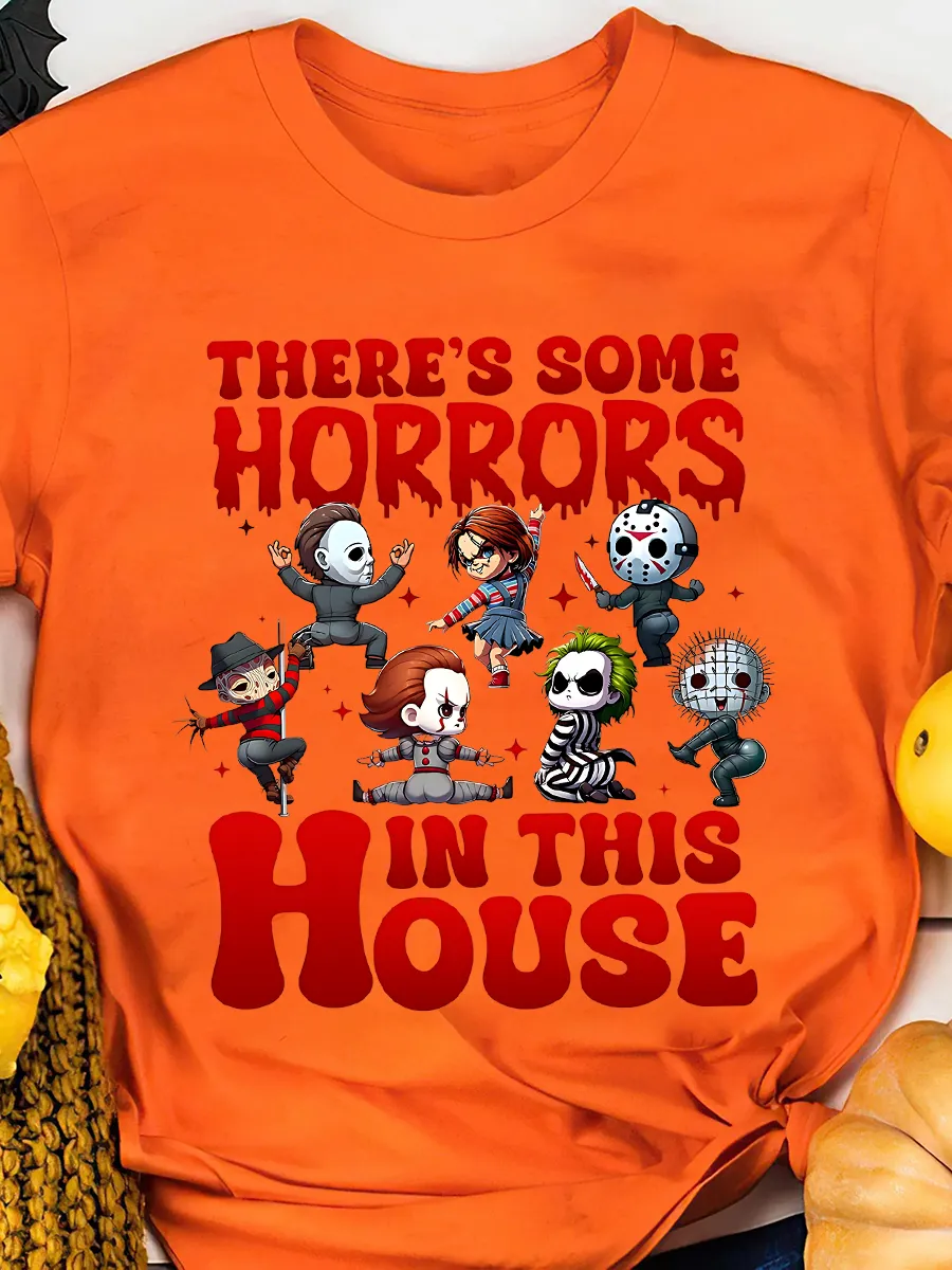 💥LAST DAY SALE 50% OFF💥New There'S Some Horrors In This House Funny Halloween T Shirt