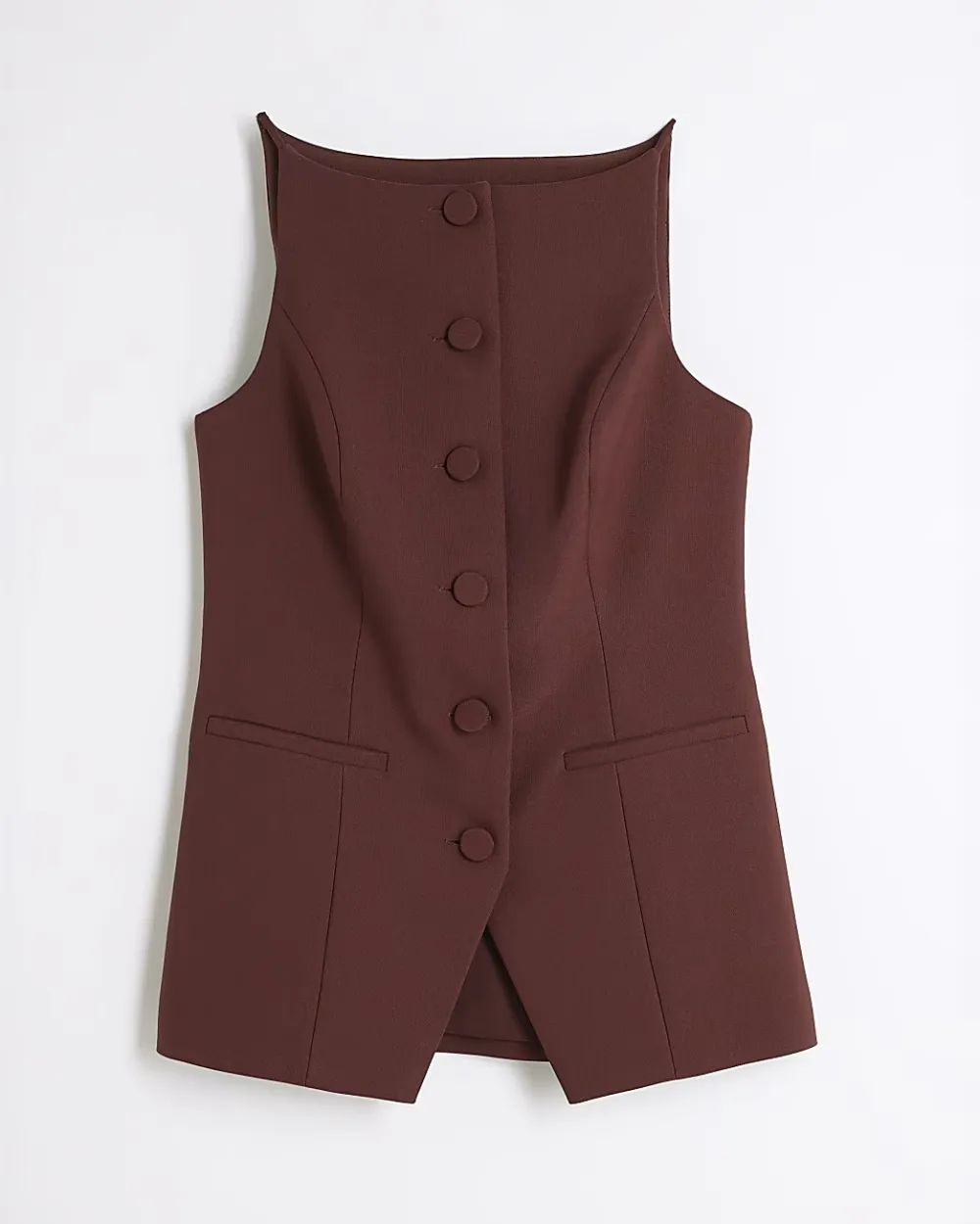 Business Casual Women's Sleeveless Split Hem Tops
