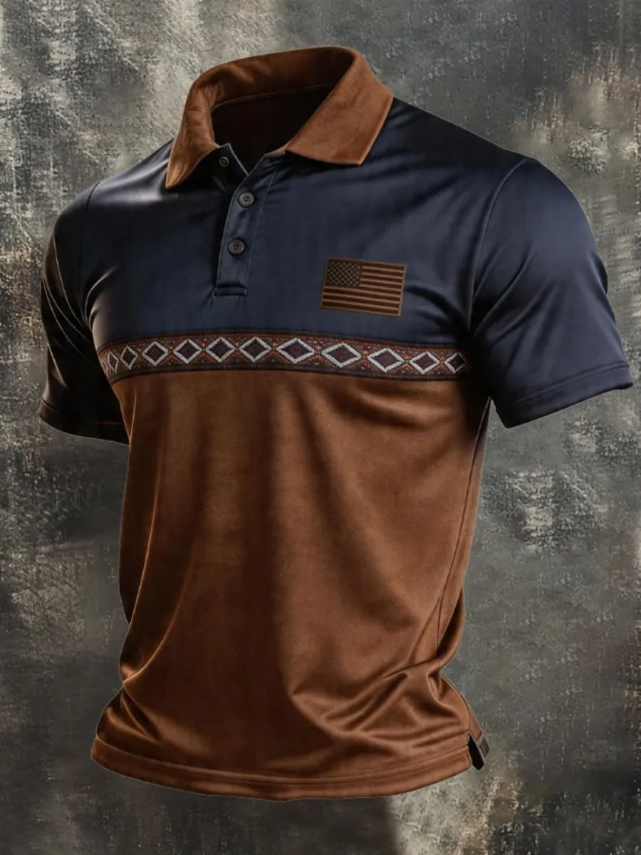 Men's 250Th Anniversary Printed Casual Polo Shirt