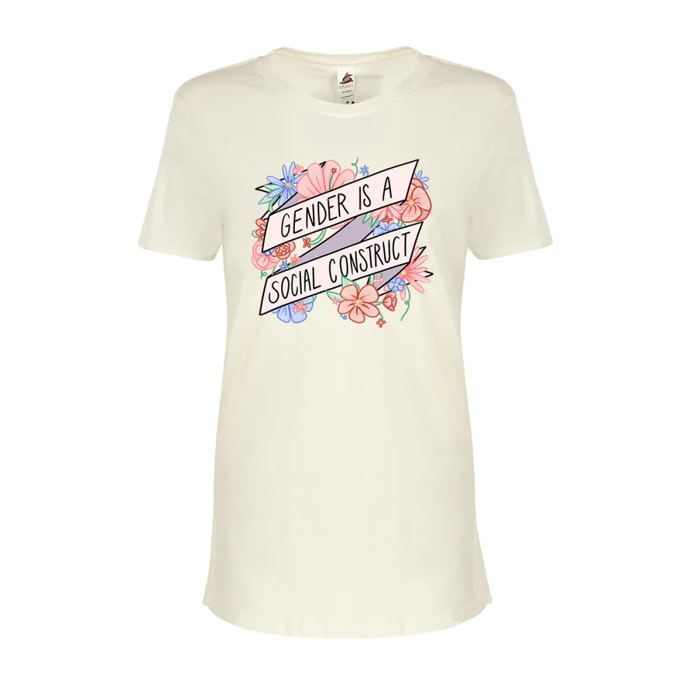 Women's irregular-lettered t-shirt