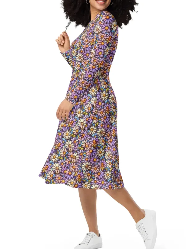 Side Pocket Floral Print Dress