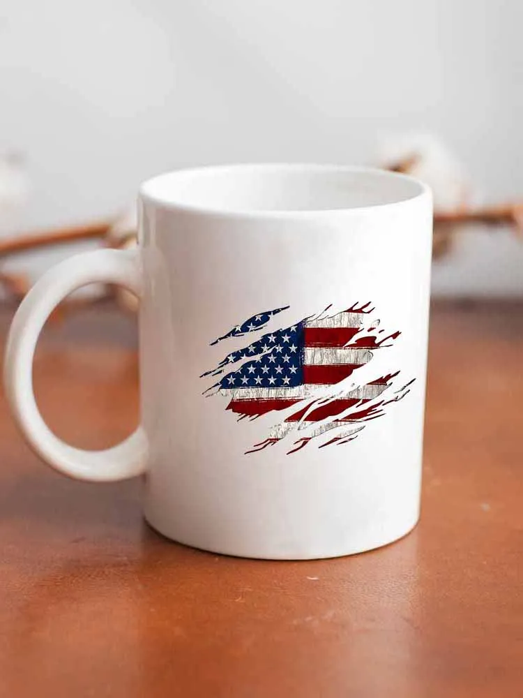 A Mug With Double-Sided Printed National Flag