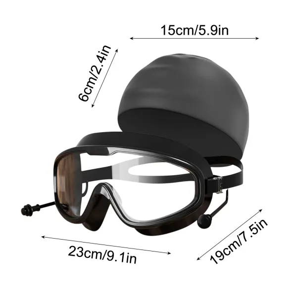 Transparent Vision Tempered Glass Adult Diving Mask