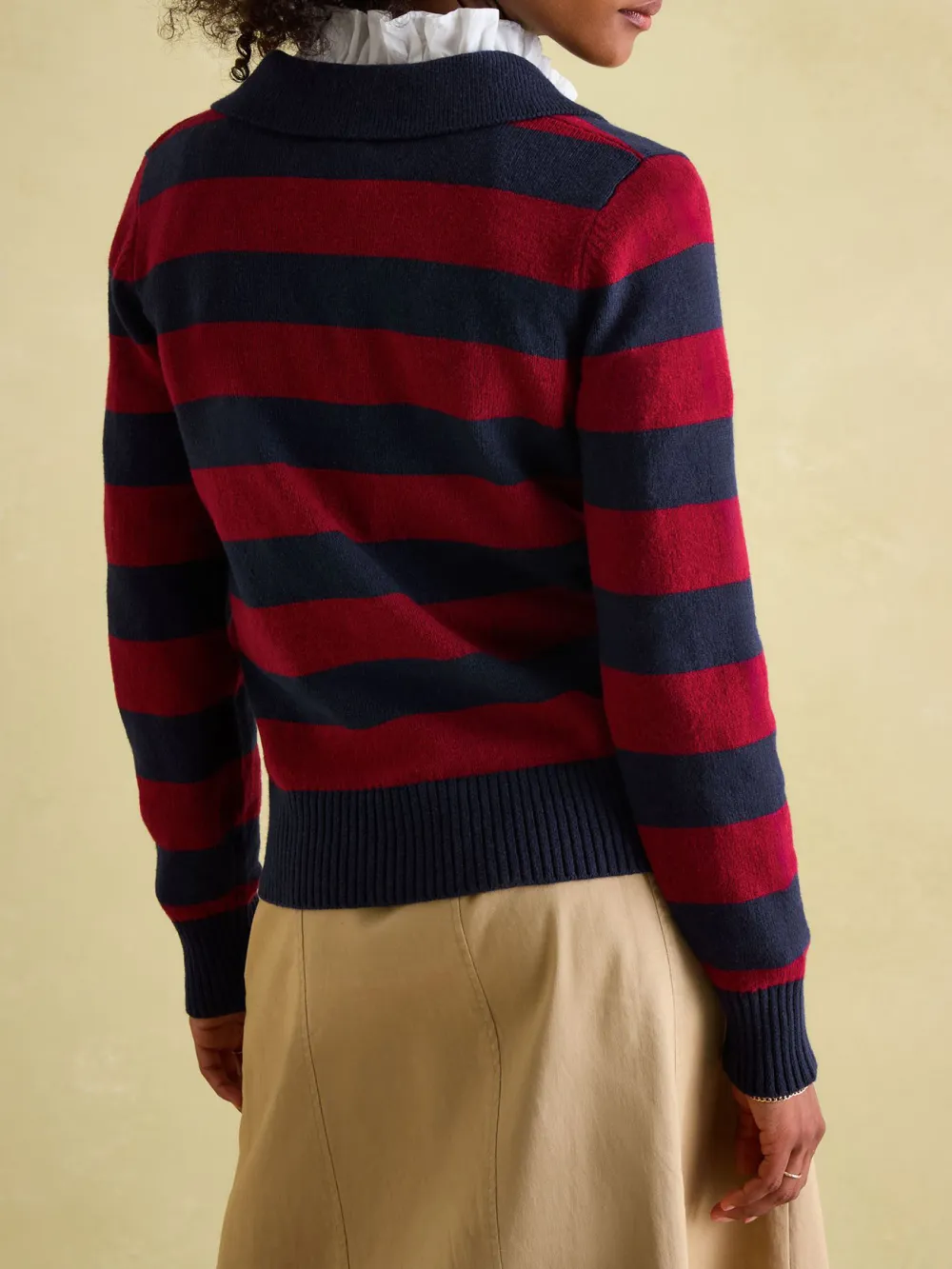 Striped V-Neck Striped Jumper