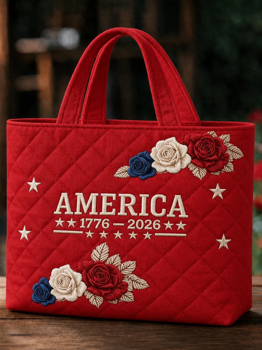 Women'S Retro Independence Day Printed Daily Casual Portable Handbag