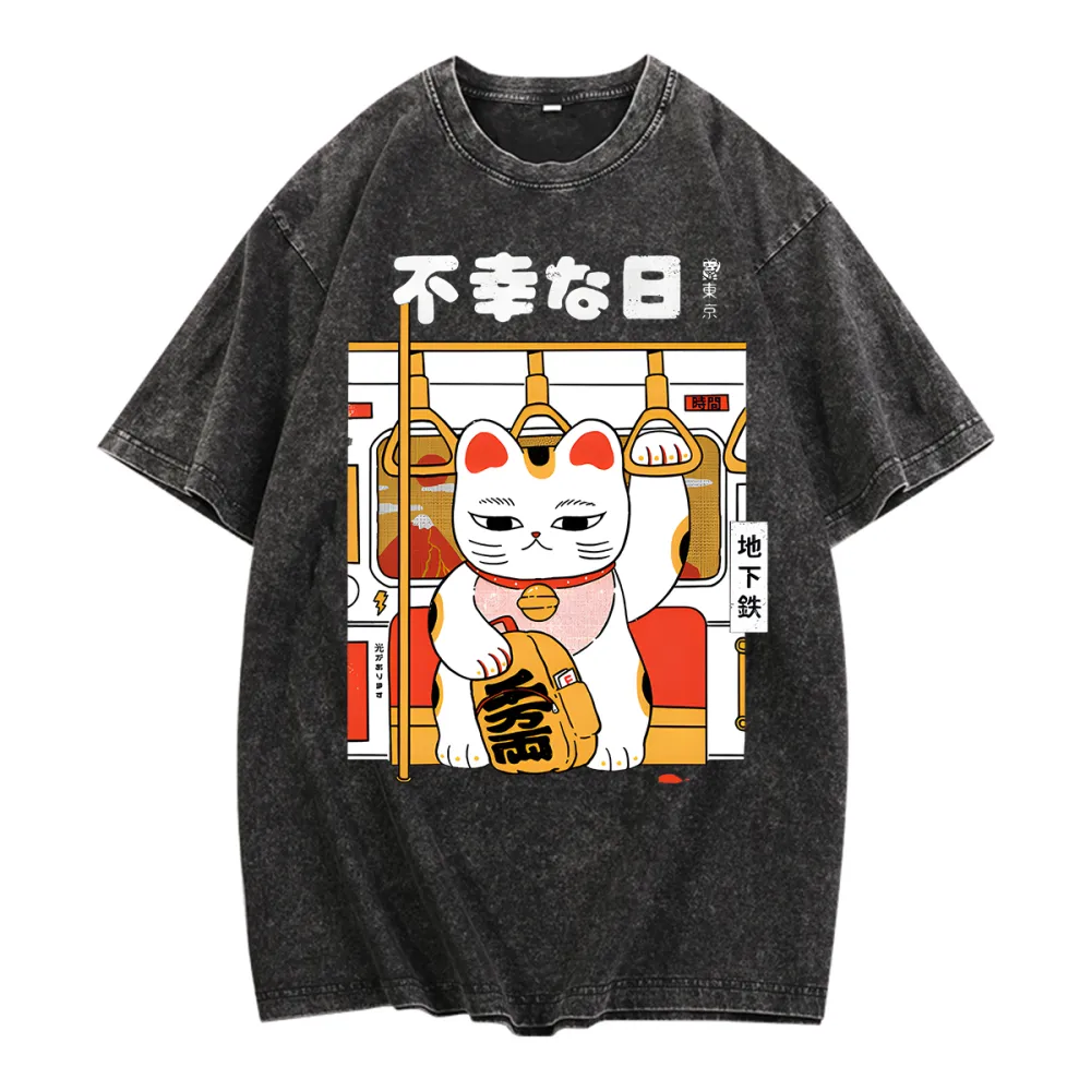 Round Neck Printed Short Sleeved T-Shirt
