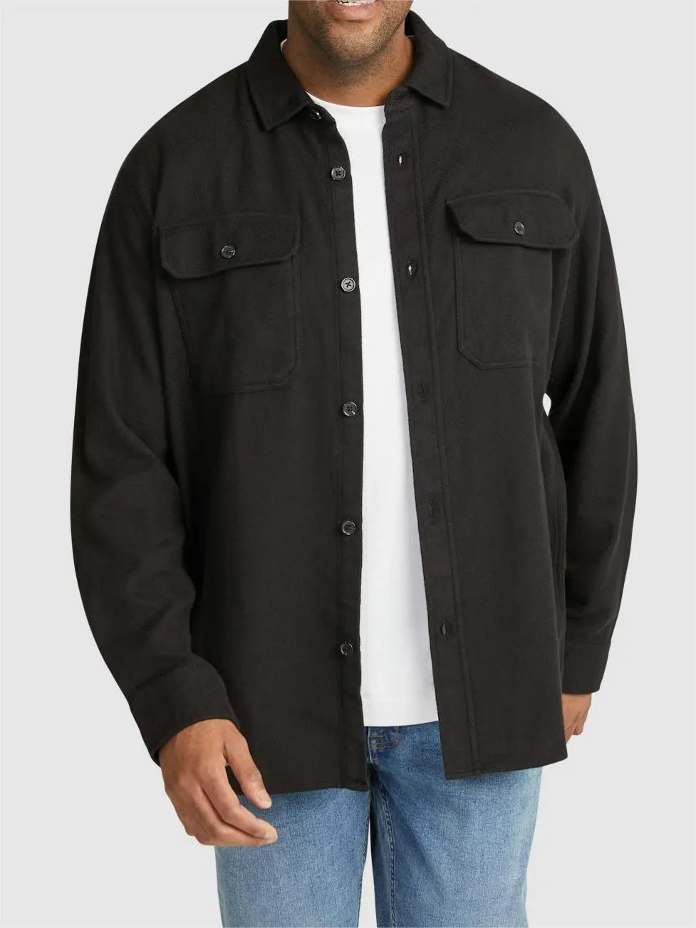 Casual Stretch Button Long-Sleeve Shirts