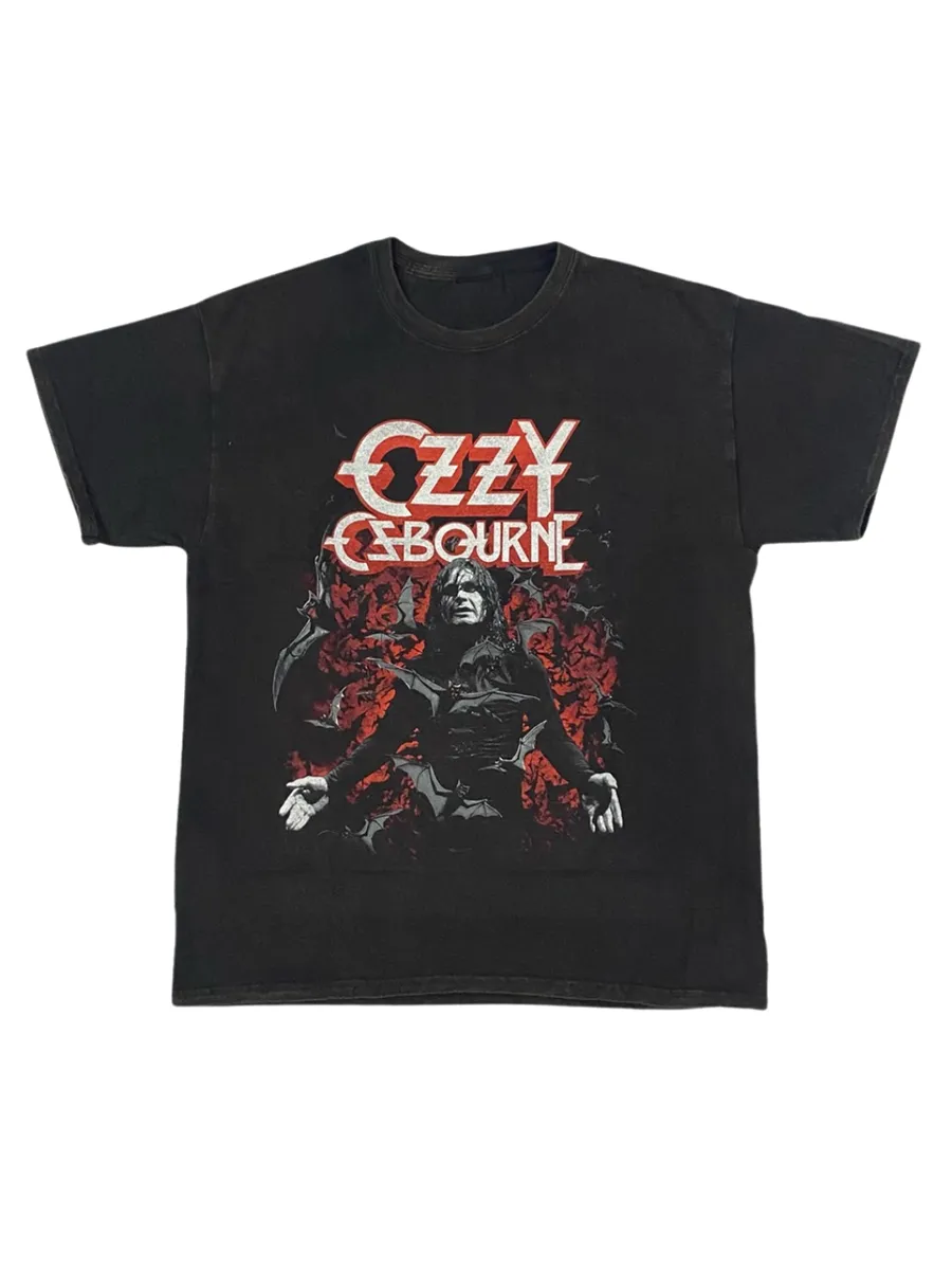 Ozzy Osbourne Bat Pattern T-Shirt