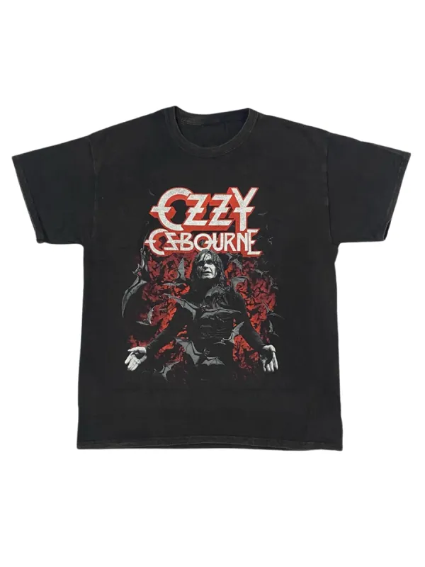 Ozzy Osbourne Bat Pattern T-Shirt