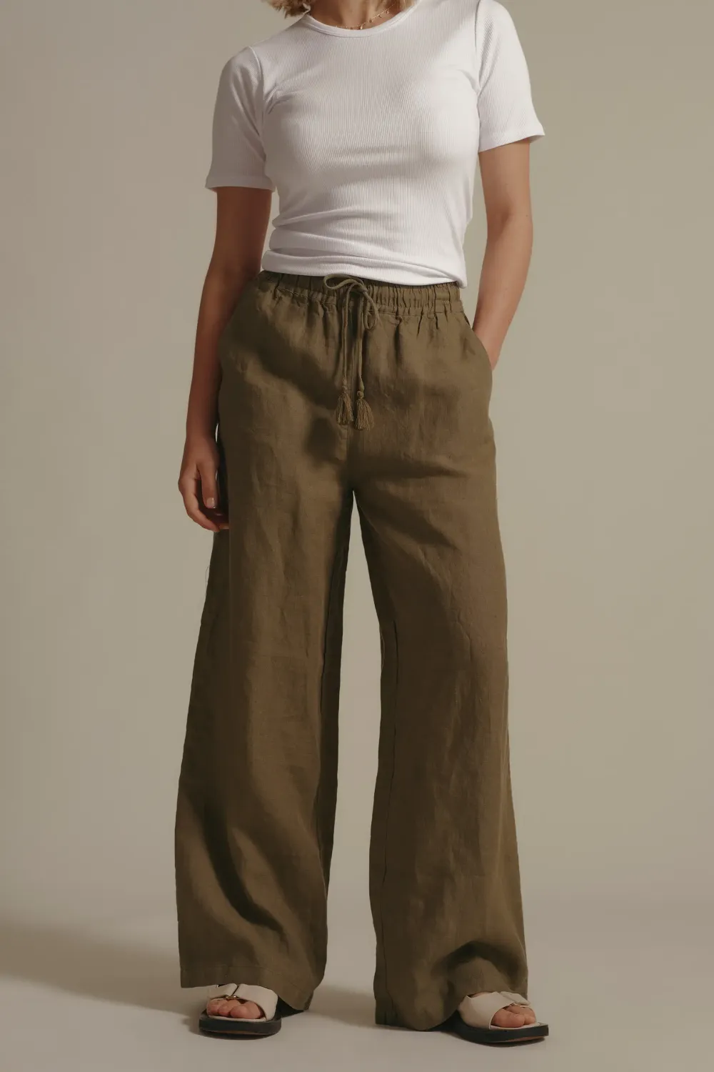 Wide Leg Linen Pants