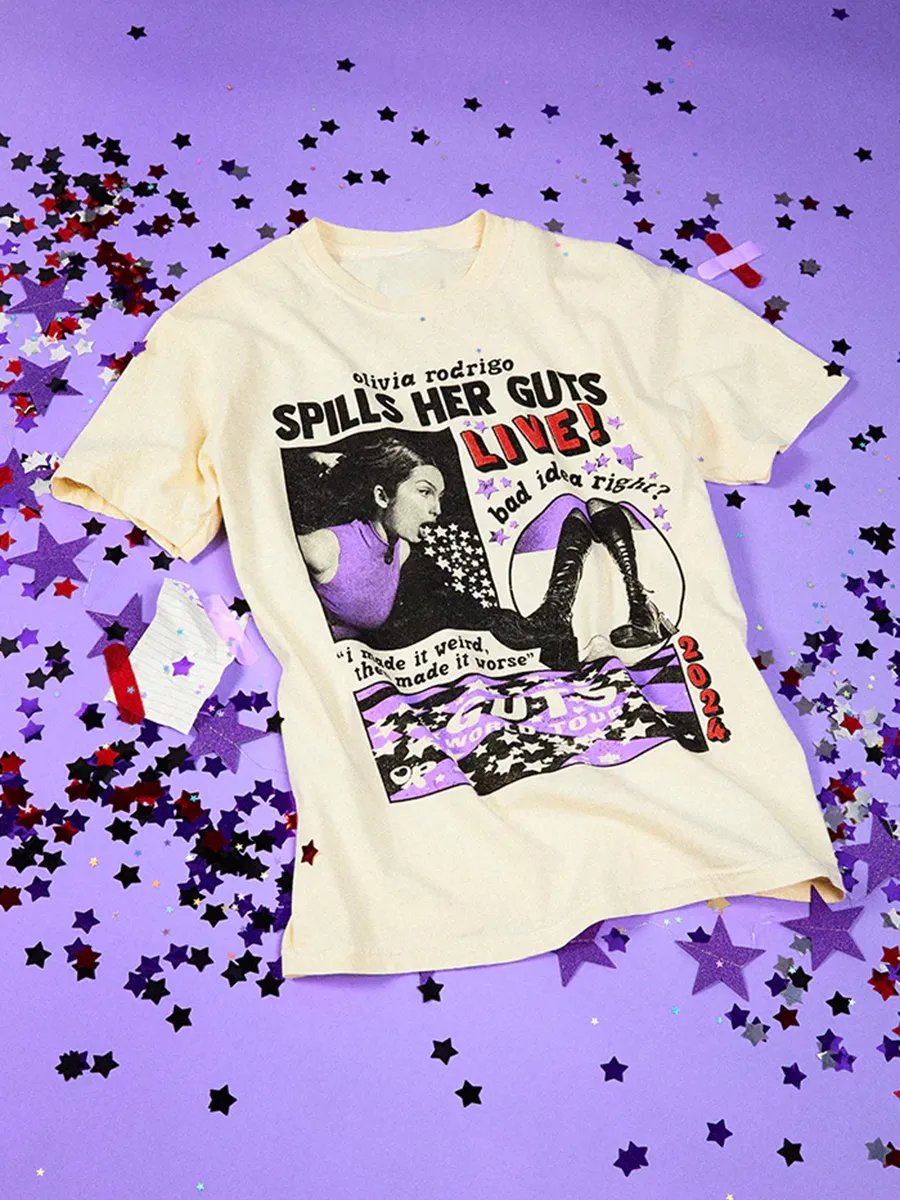 OR Spills Her GUTS Live T-Shirt In Ivory