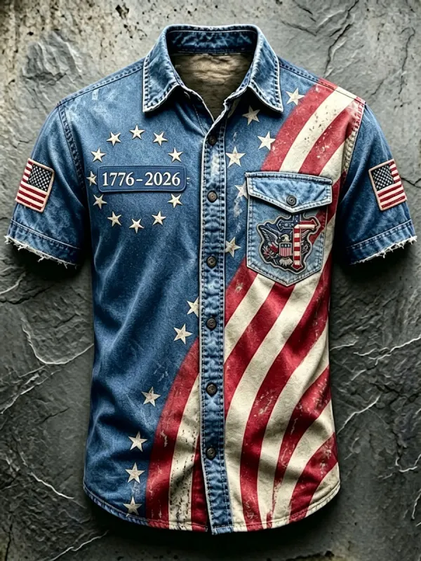 Men'S 250Th Anniversary National Faith Print  Shirt