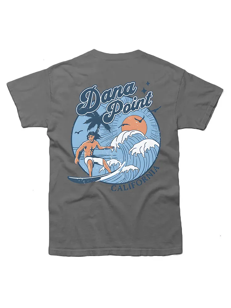 Vintage Surfing Dana Point, California Retro Sunset Surf California T-Shirt