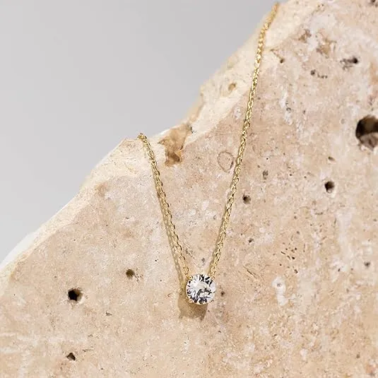 Curved Crystal Necklace