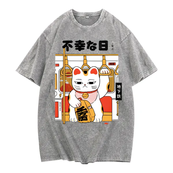 Round Neck Printed Short Sleeved T-Shirt