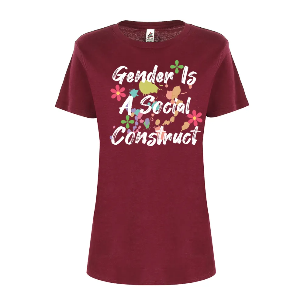 Irregular Lettered Crew Neck T-Shirts