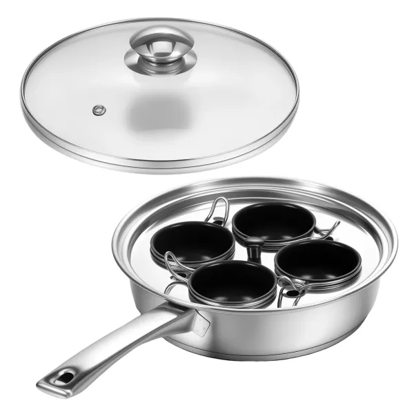 Four Capacities Of Stainless Steel Flat-Bottomed Egg Cooker