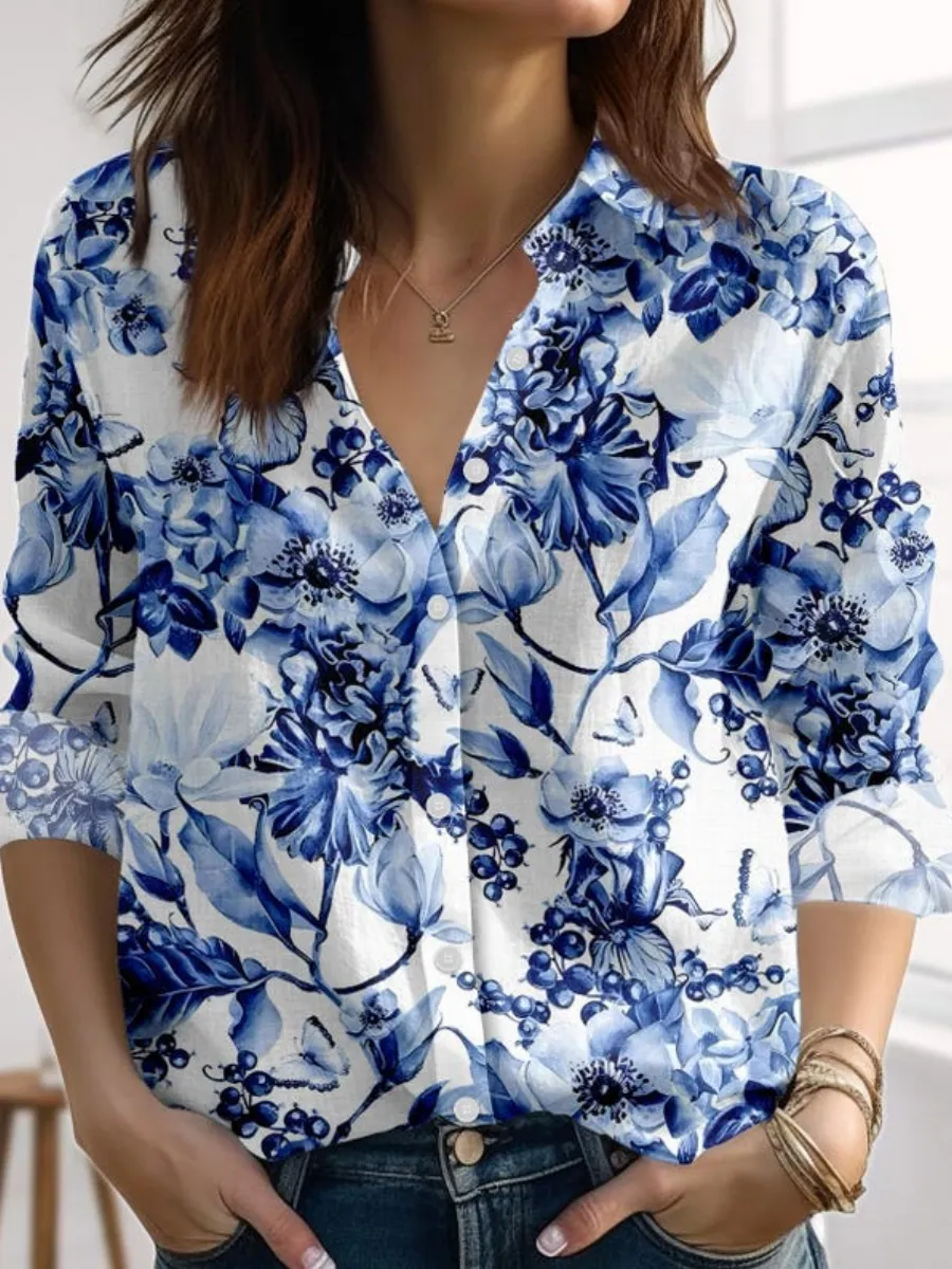 Watercolor Floral Shirt
