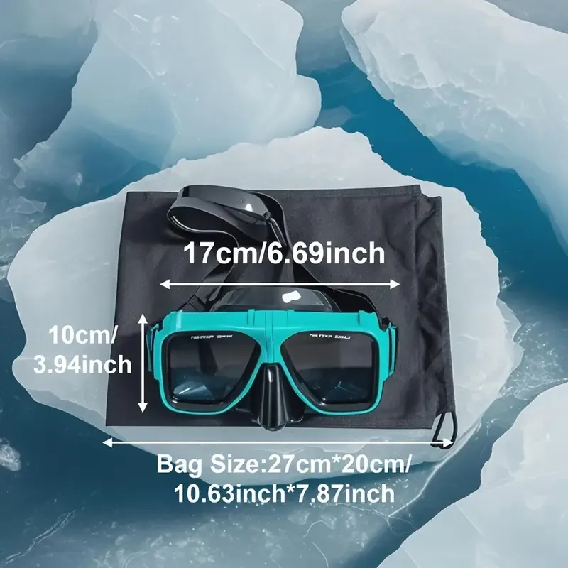 Blue Frame Diver Mask with Two Windows for Snorkeling