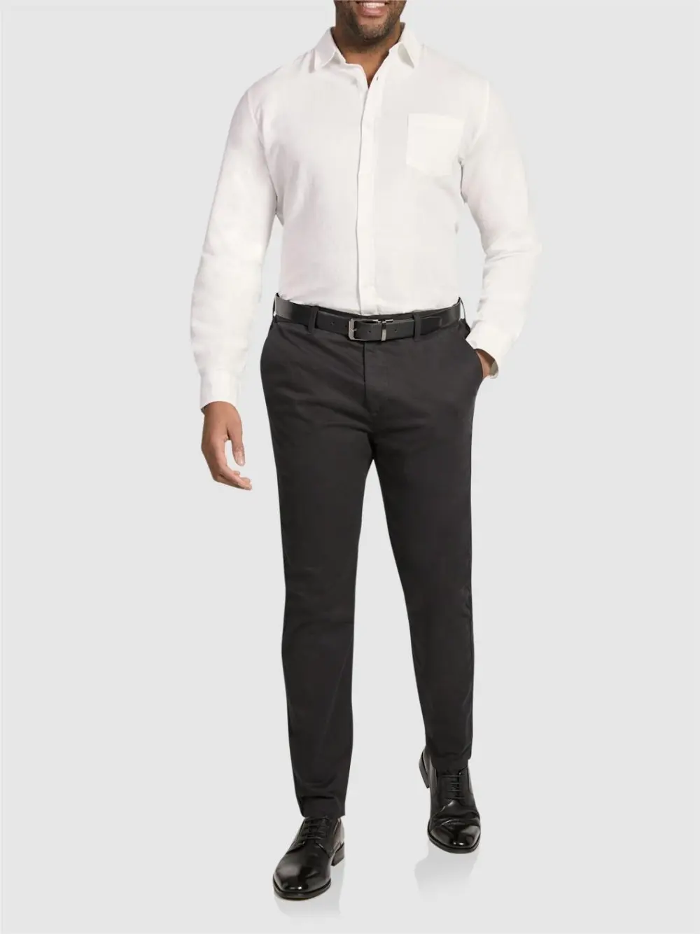 Black Chester Loose Tapered Chino Pants