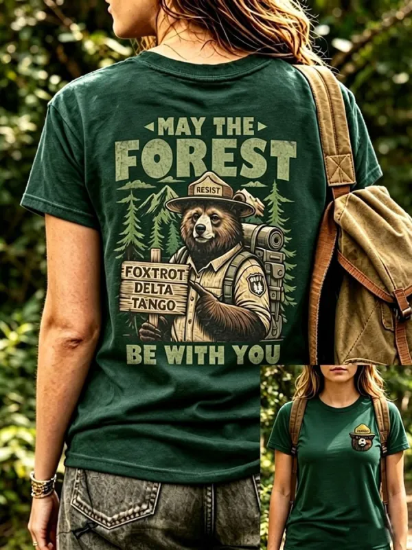 Women's Resist Bear Print T-Shirt