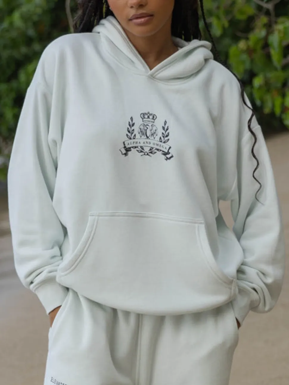 Women's Chic Inspirational Spiritual Slogan Print Hooded Long-Sleeve Sweatshirt