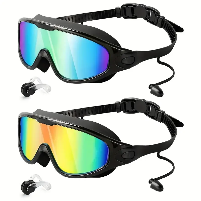 2 Pack Anti-Fog Swim Goggles For Adults