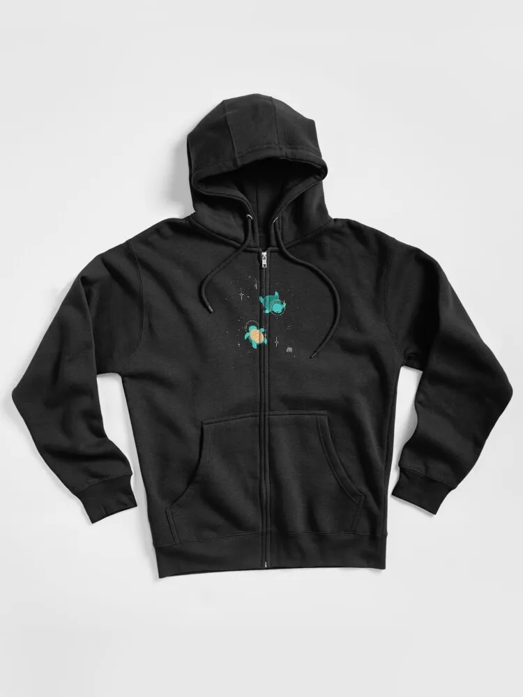 Space Turtles Zipped Hoodie
