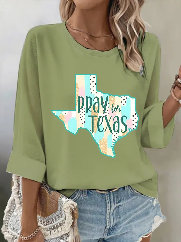 Women'S PPAY TEXAS  Versatile  Breathable Round Neck T-Shirt