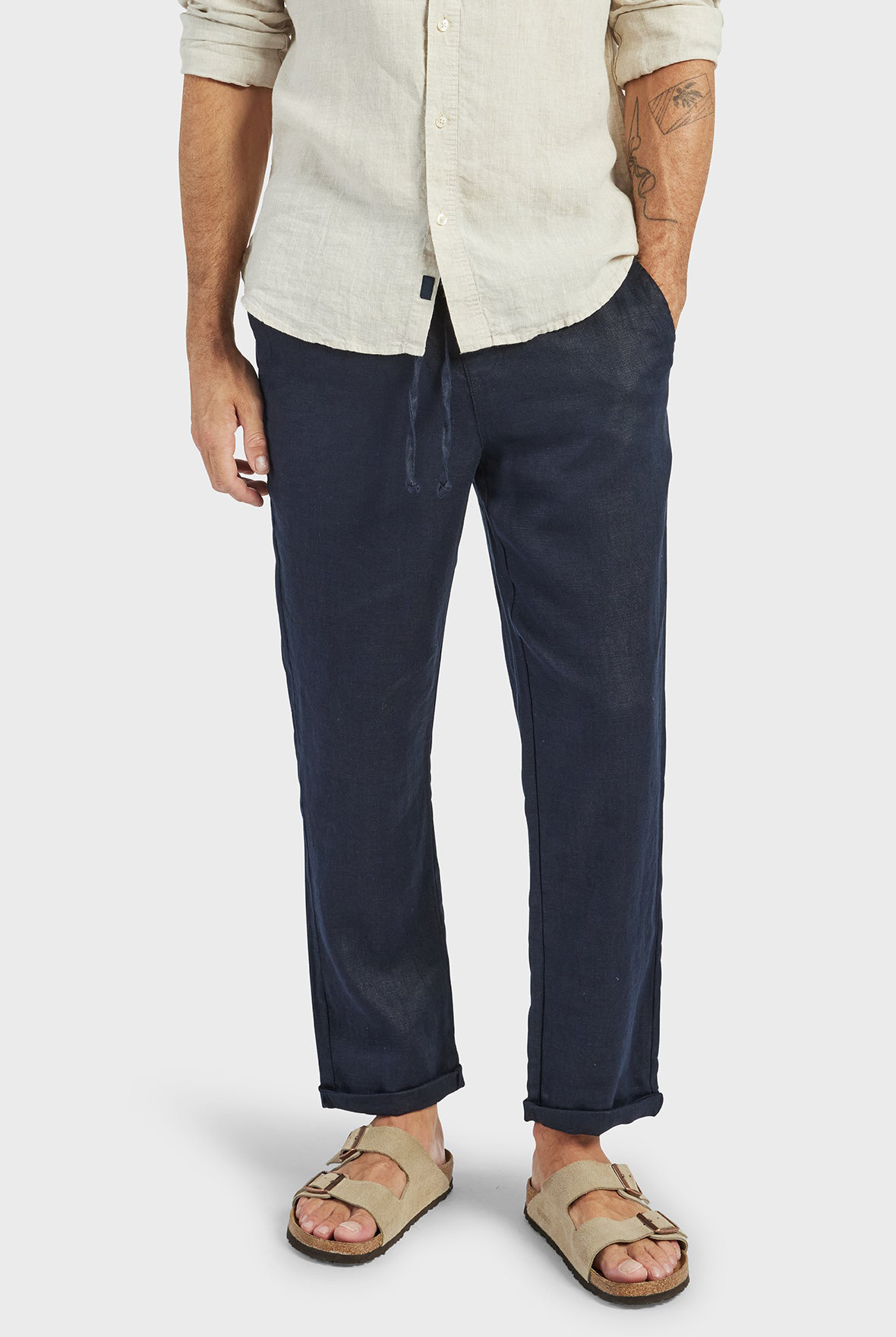 Riviera Linen Pant-black