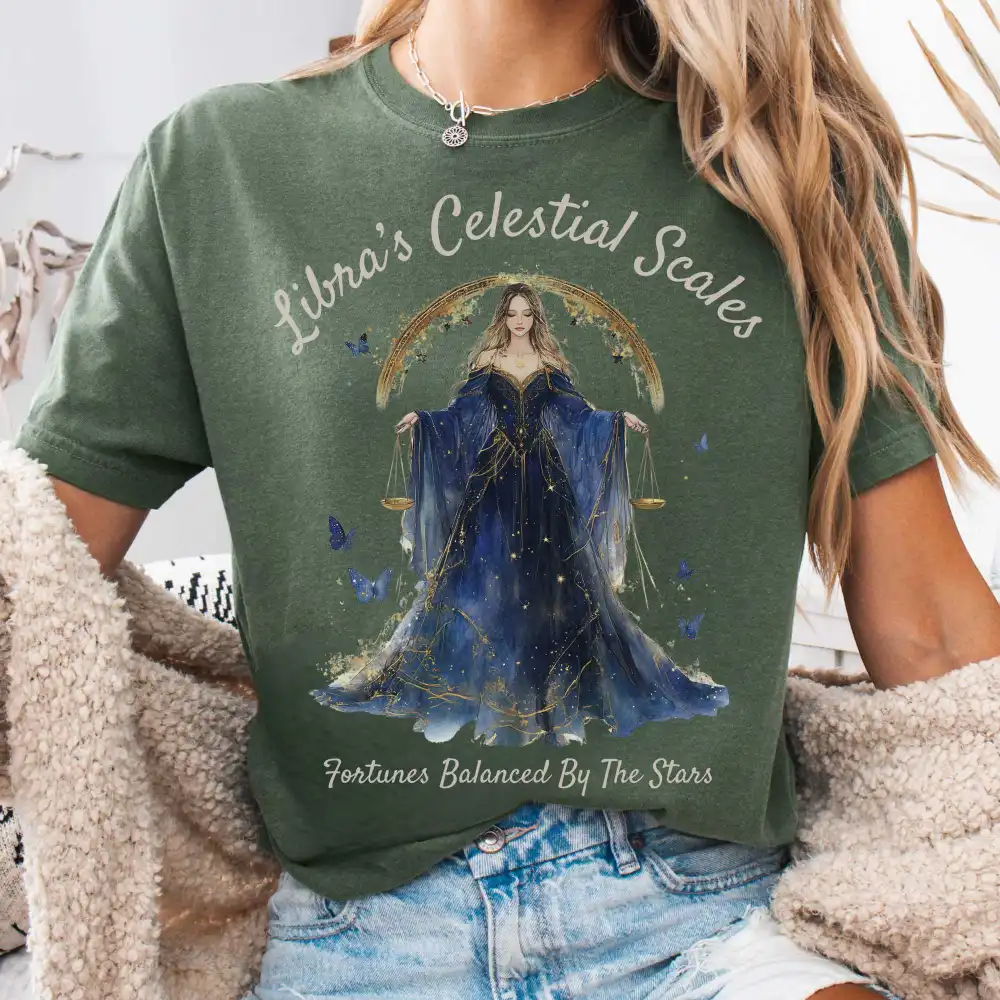 Libra's Celestial Scales Zodiac Shirt