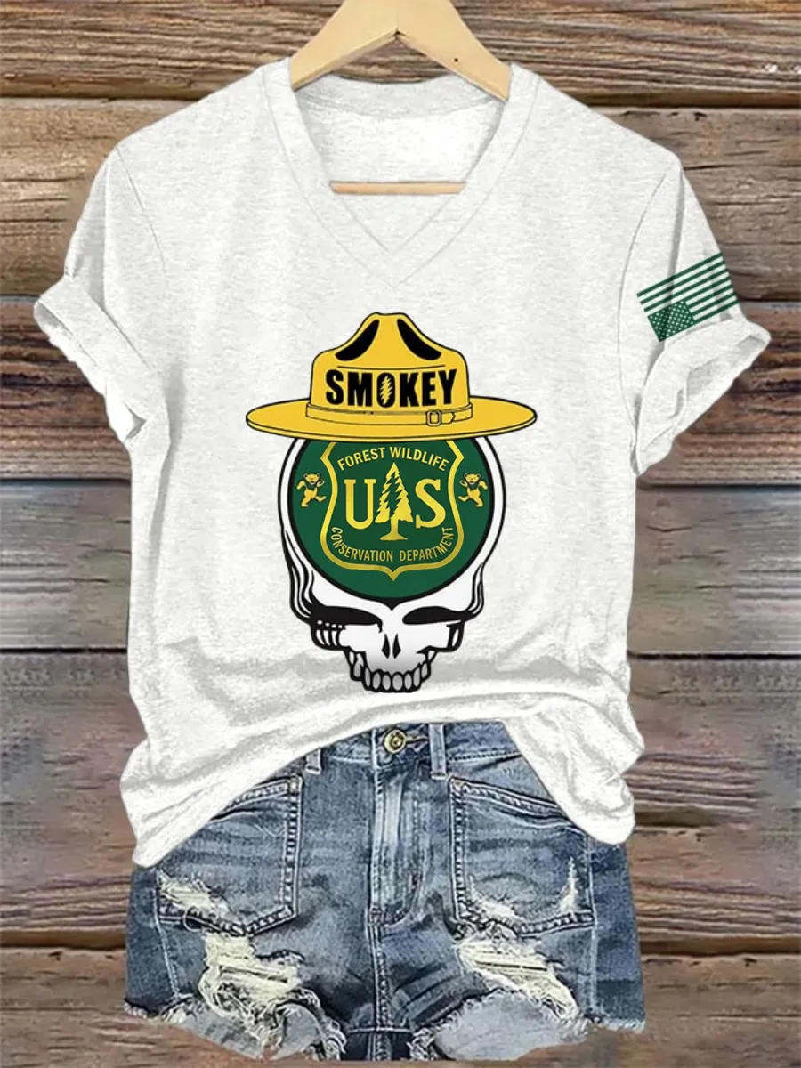 Women's Save The Forest Service Print T-shirt