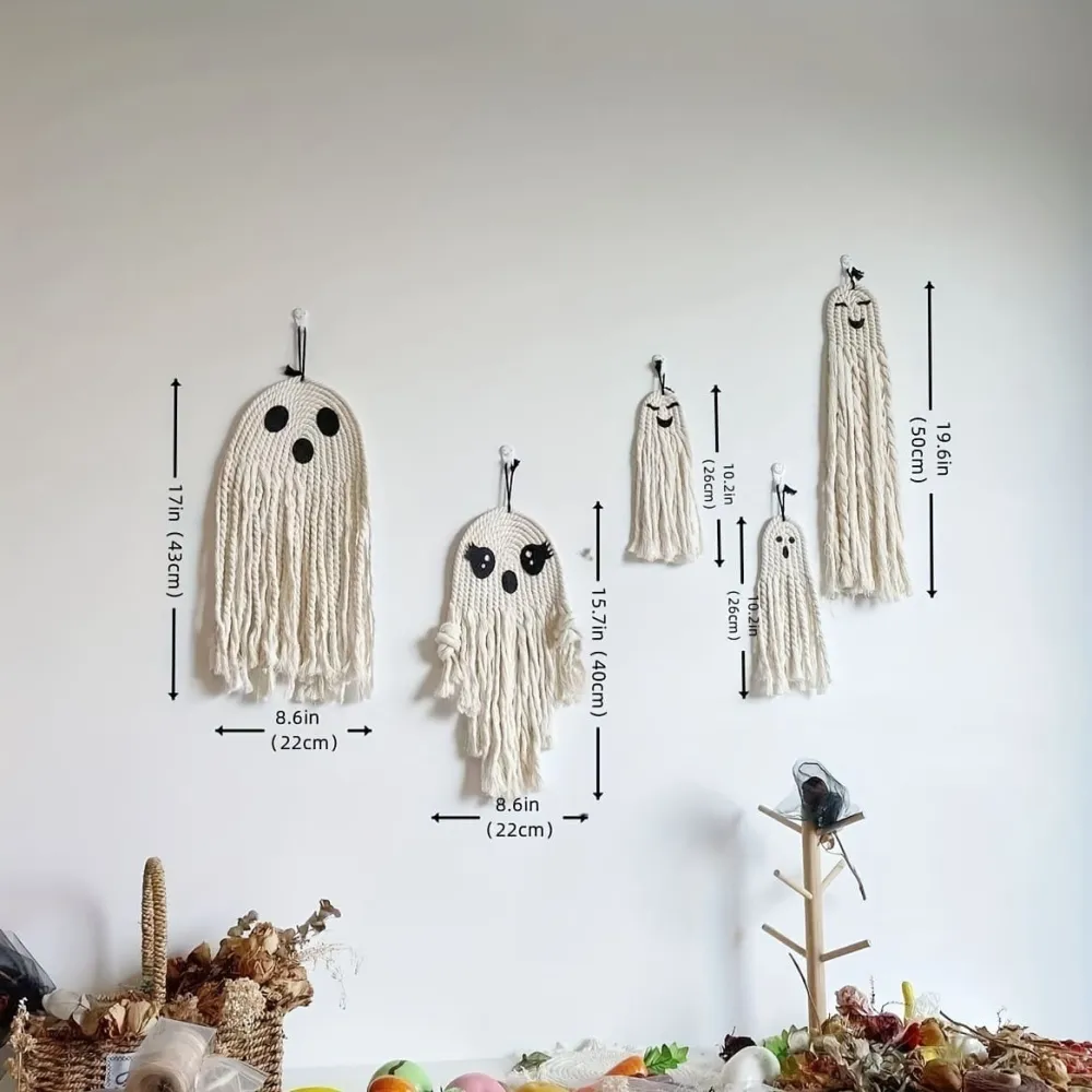 Halloween Ghost White Ghost Hand-woven Ornament