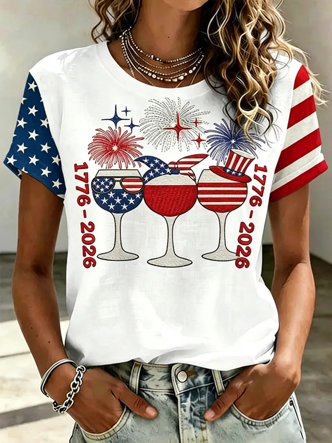 Women's 250th Anniversary Independence Day Art Print Shirt