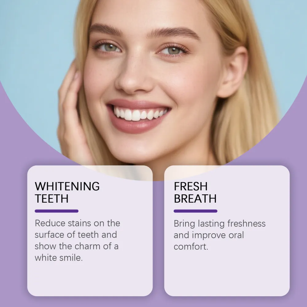 Oralhoe Purple Tooth Powder, Whitening and Gum Care, Cleanses Teeth, Freshens Breath, Cleanses Mouth, Freshens Care-$HT