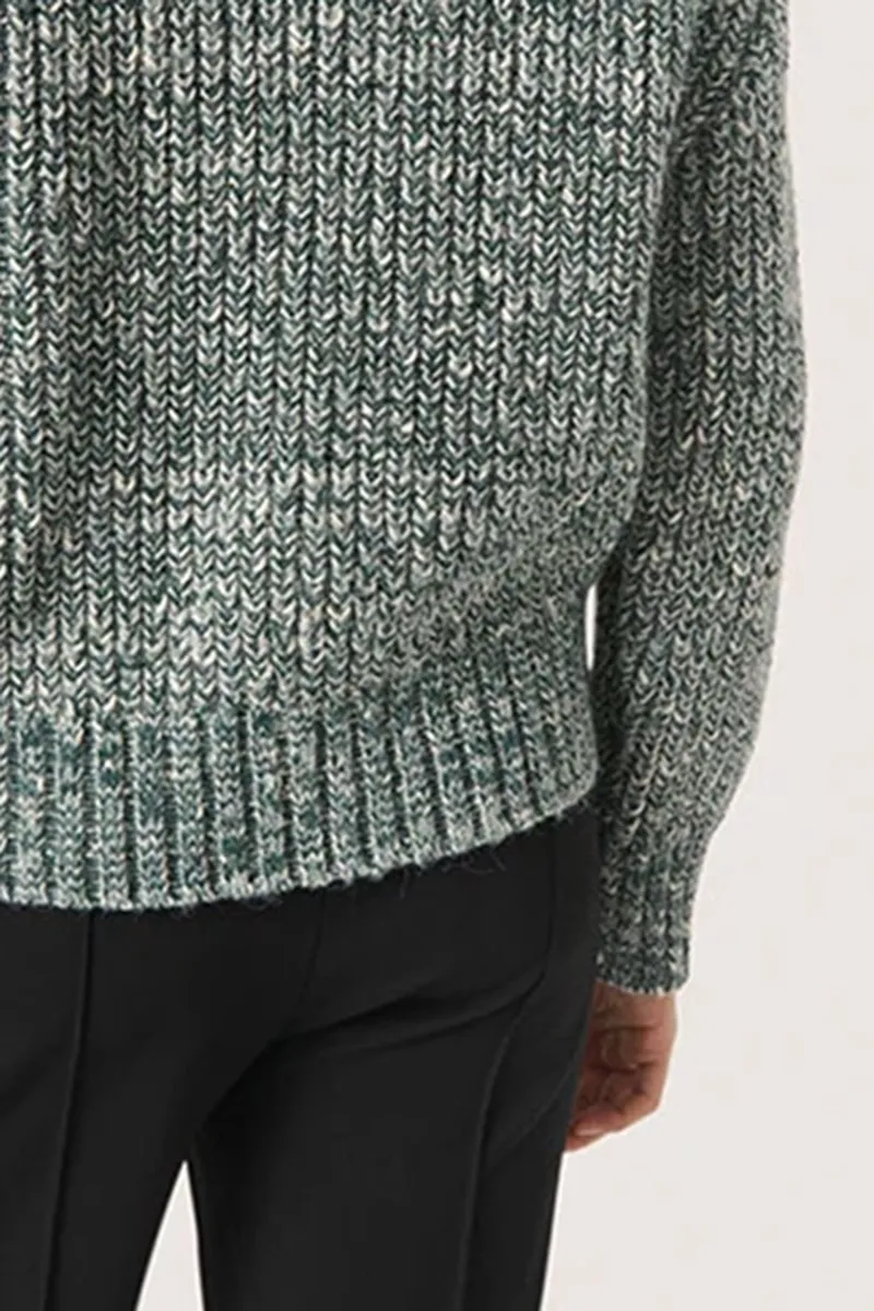Textured V-Neck Knit Pullover