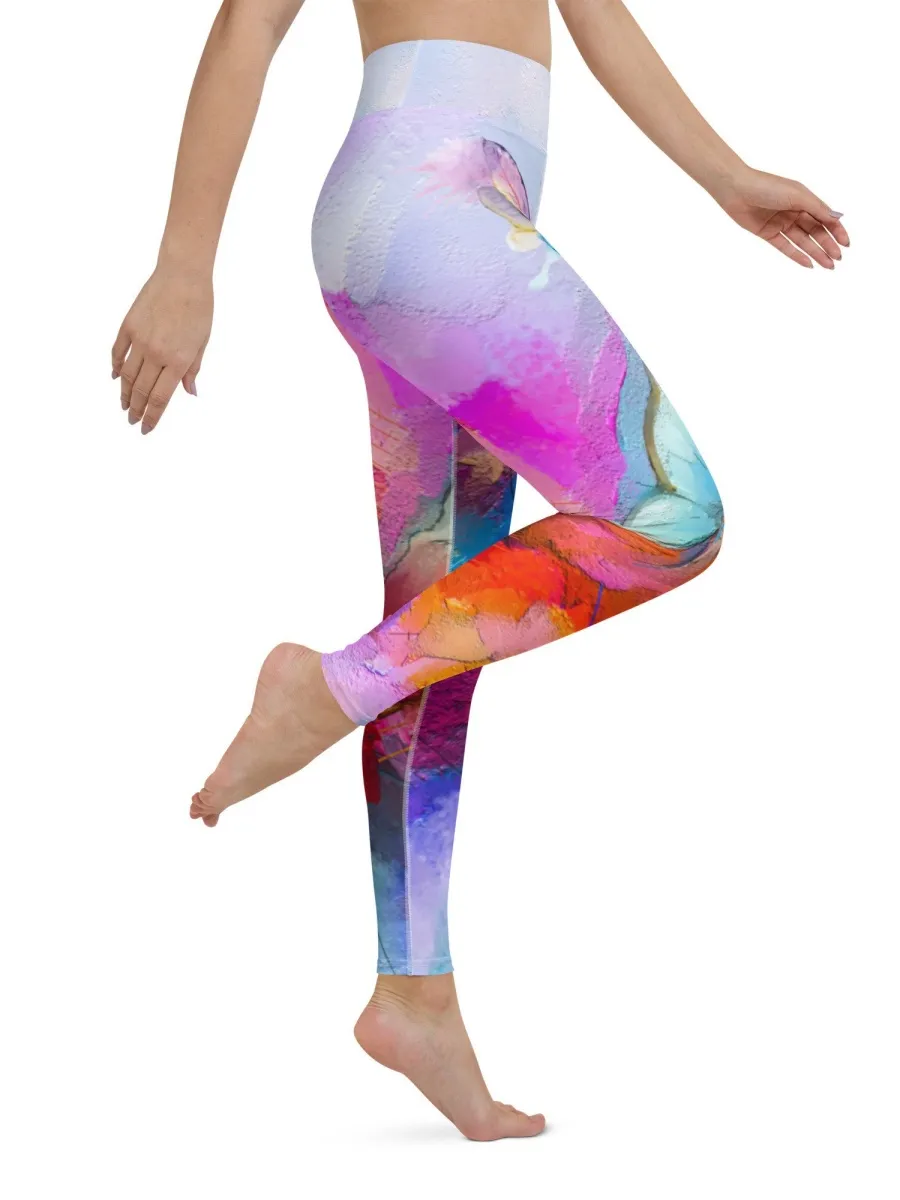 Contrast Color Print Leggings