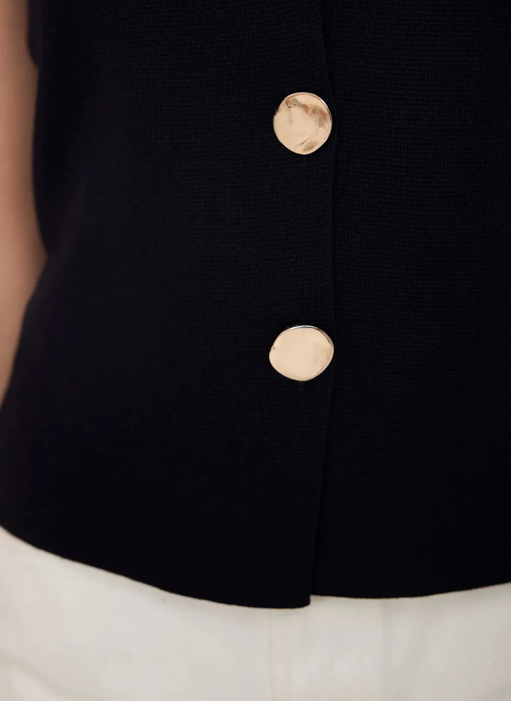Casual Style V-neckline Knit Waistcoat